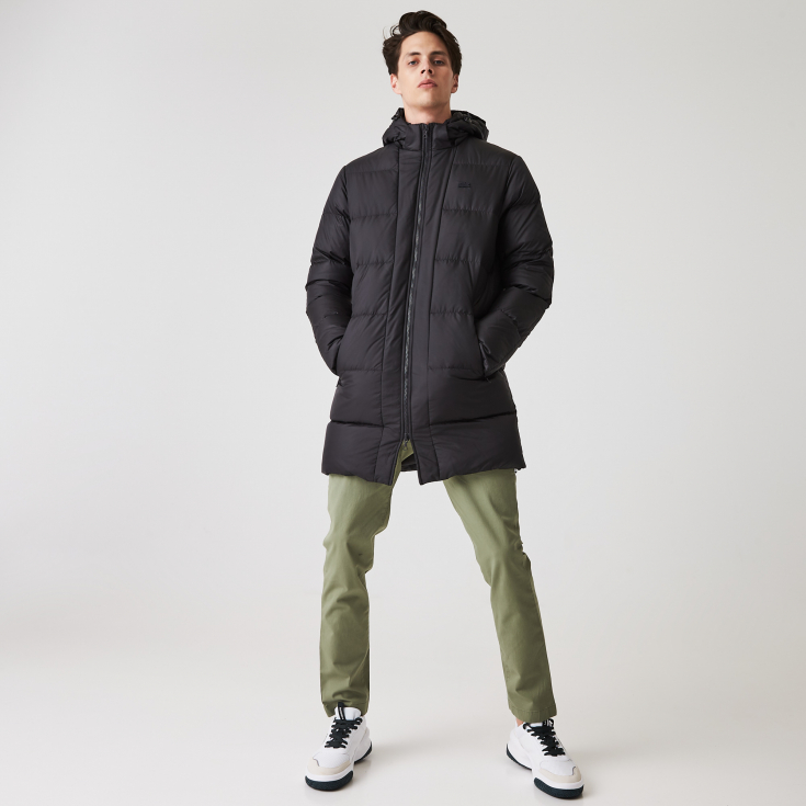 Мужская утеплённая куртка Lacoste Regular Fit с отстёгивающимся капюшоном