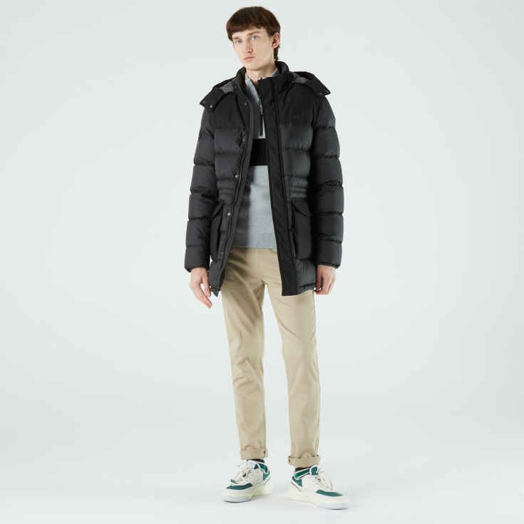 Мужская двусторонняя стеганая куртка Lacoste Loose Fit с подкладкой