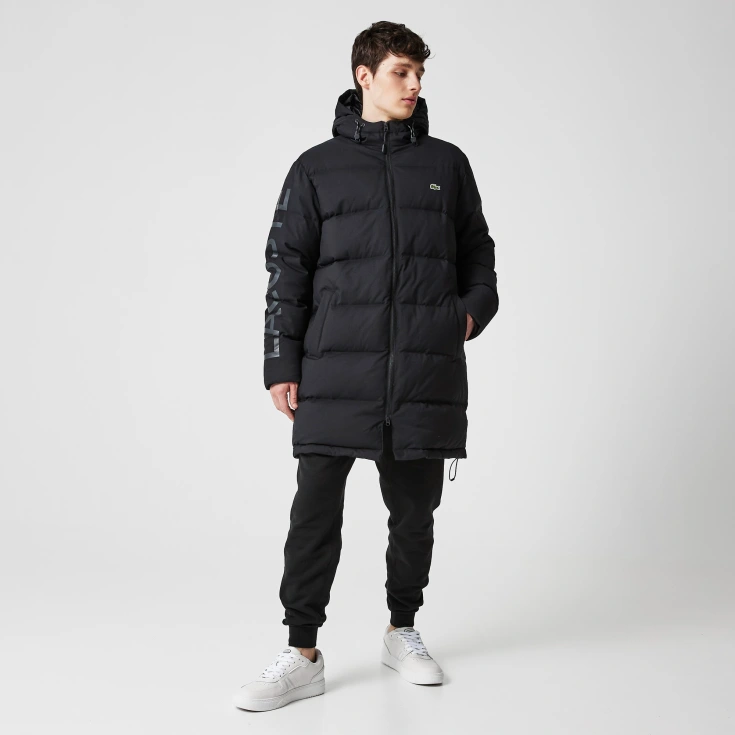 Мужская утеплённая куртка Lacoste Long Hooded Quilted Regular Fit