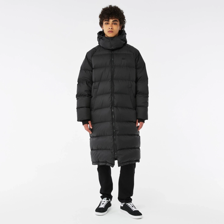 Мужская утеплённая куртка-парка Lacoste ниже колена