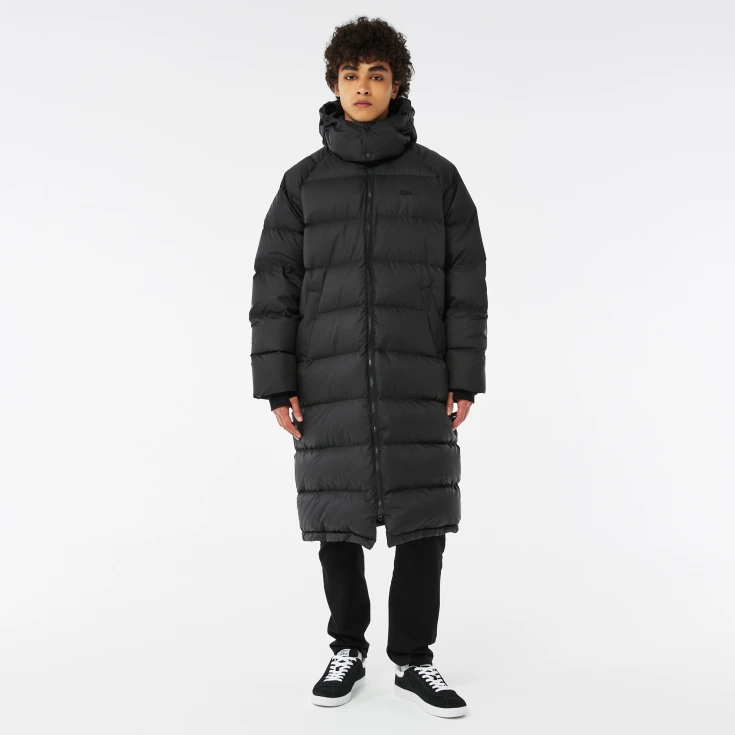 Мужская утеплённая куртка-парка Lacoste ниже колена