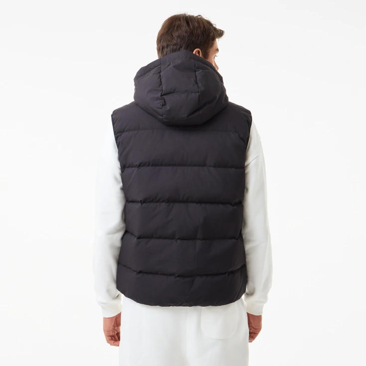 Мужской утеплённый жилет Lacoste с капюшоном