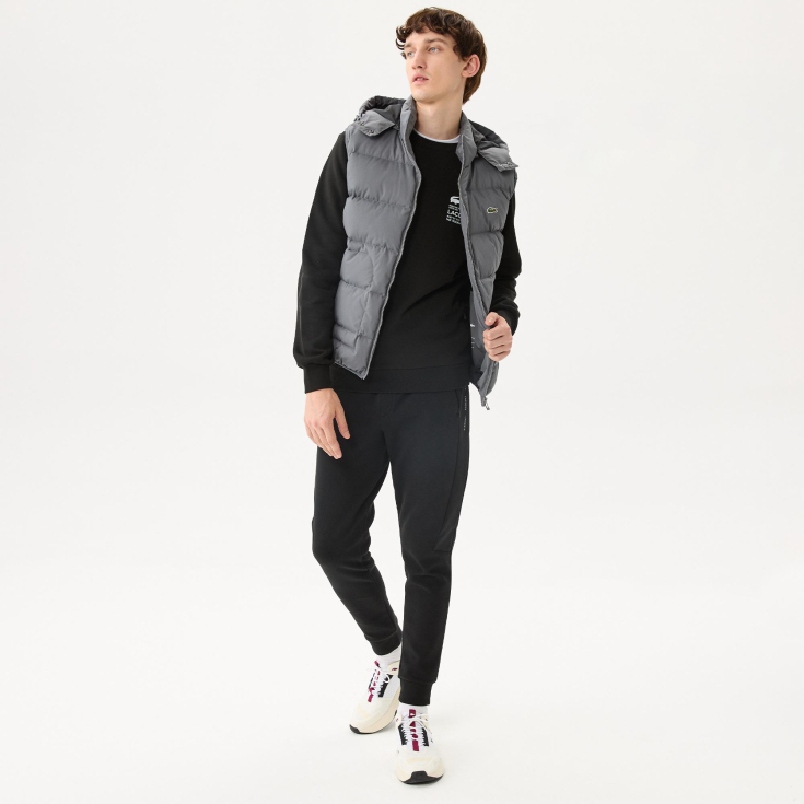 Мужской утеплённый жилет Lacoste с капюшоном