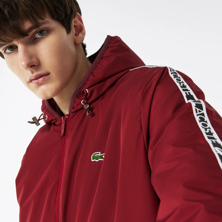 Мужская влагоотталкивающая куртка Lacoste с капюшоном