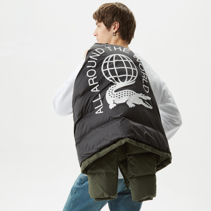 Мужская утеплённая куртка Lacoste с капюшоном