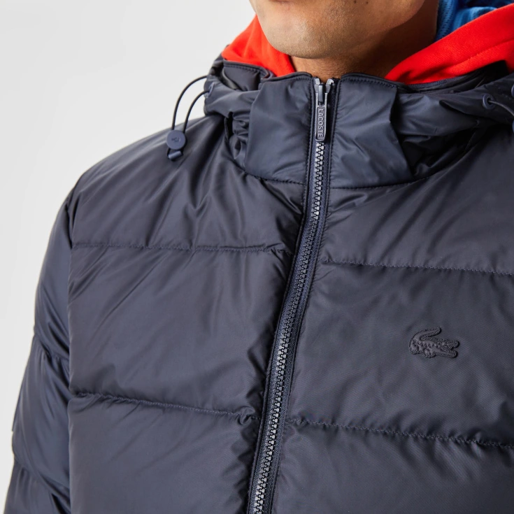 Мужская утеплённая куртка Lacoste с капюшоном