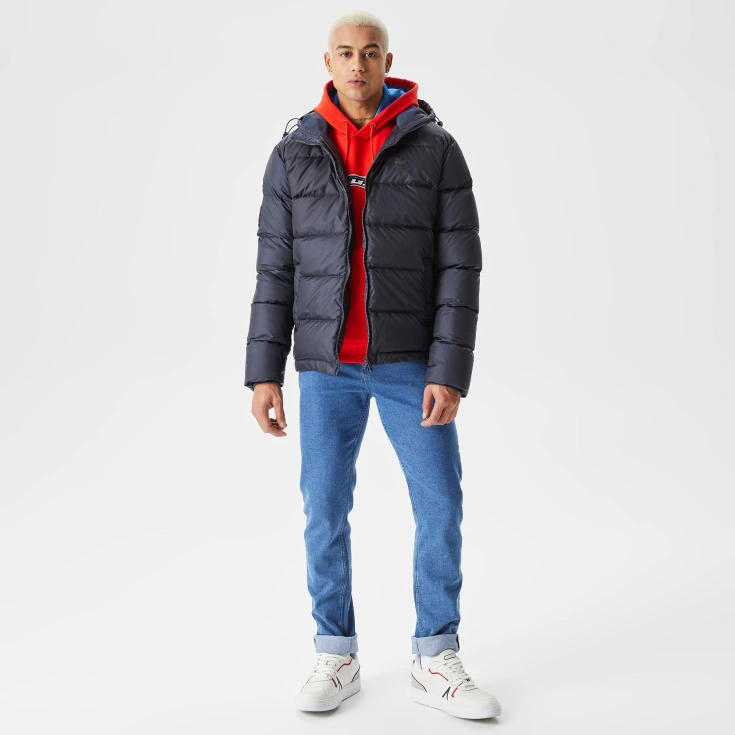 Мужская утеплённая куртка Lacoste с капюшоном