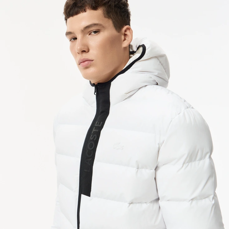 Мужская стёганая куртка Lacoste с капюшоном