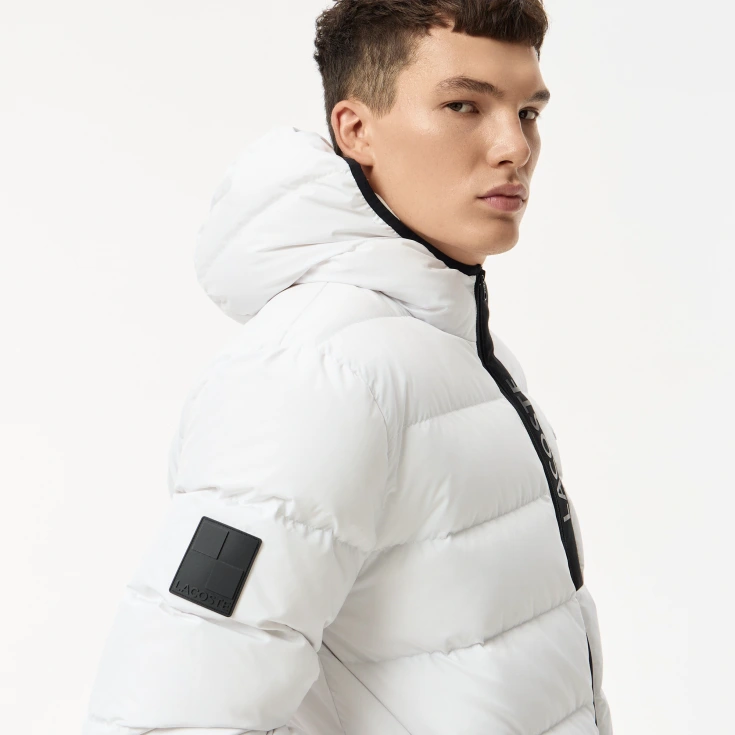 Мужская стёганая куртка Lacoste с капюшоном