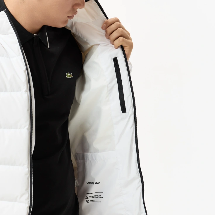 Мужская стёганая куртка Lacoste с капюшоном