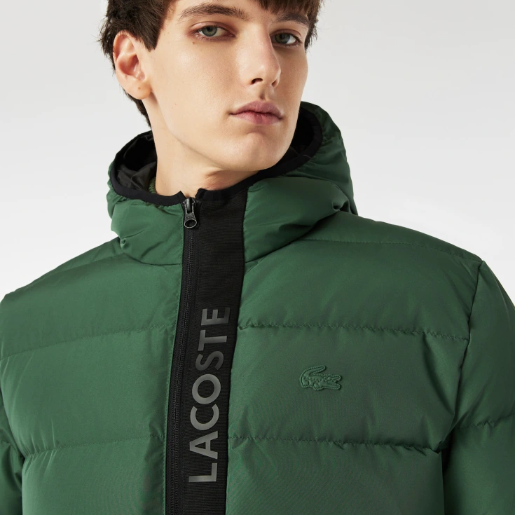Мужская стёганая куртка Lacoste с капюшоном
