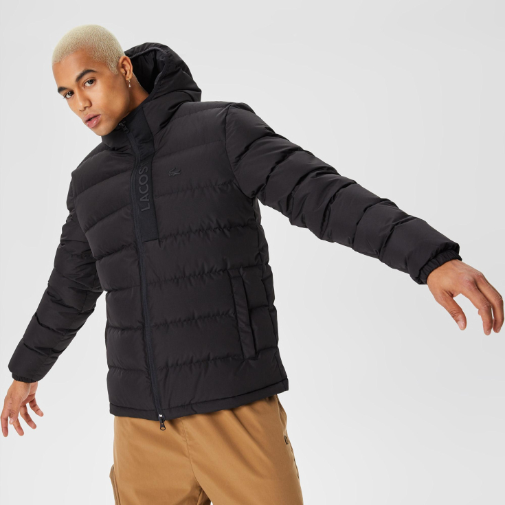 Мужская стёганая куртка Lacoste с капюшоном