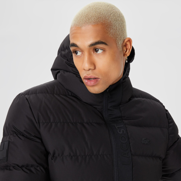 Мужская стёганая куртка Lacoste с капюшоном