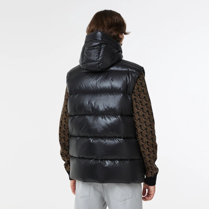 Мужская стёганая жилетка Lacoste с капюшоном