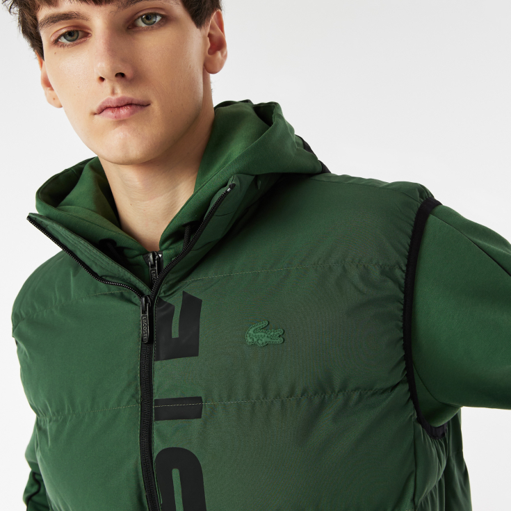 Мужской стёганный жилет Lacoste с высоким воротом