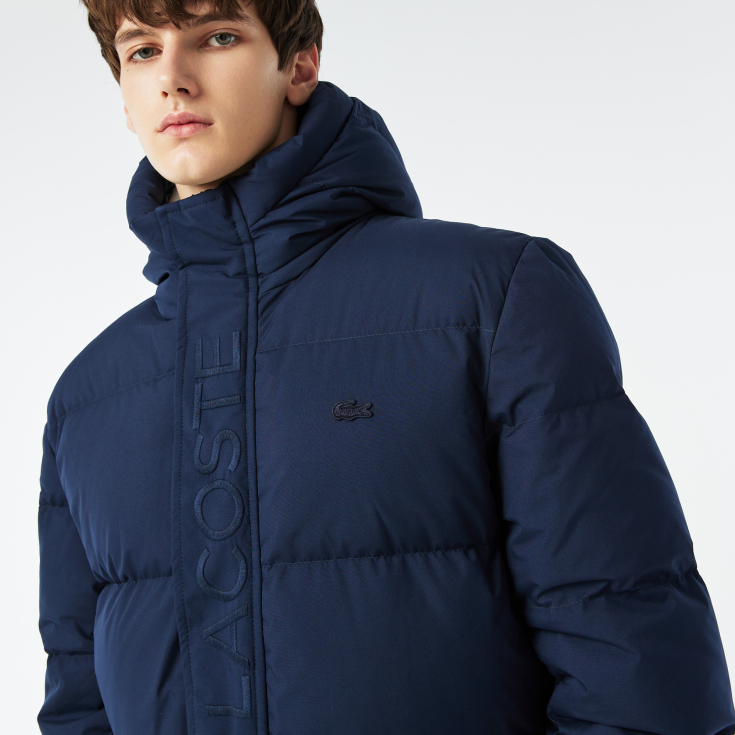 Мужская утеплённая куртка Lacoste с капюшоном