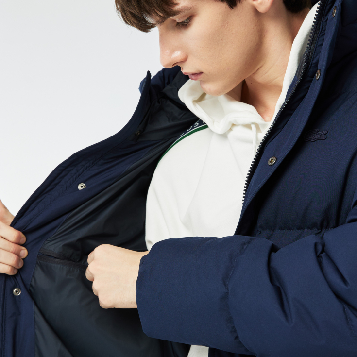 Мужская утеплённая куртка Lacoste с капюшоном