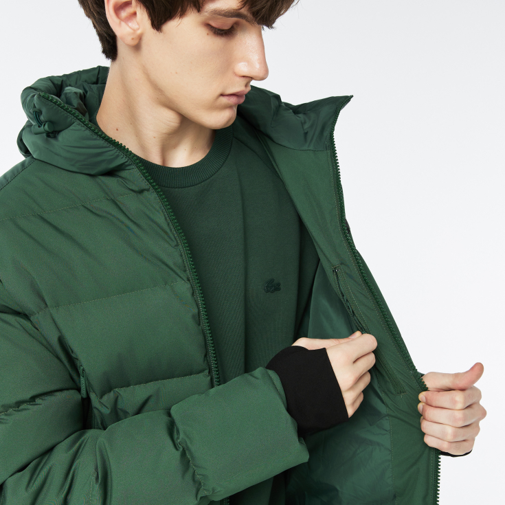 Мужская утеплённая куртка Lacoste с капюшоном