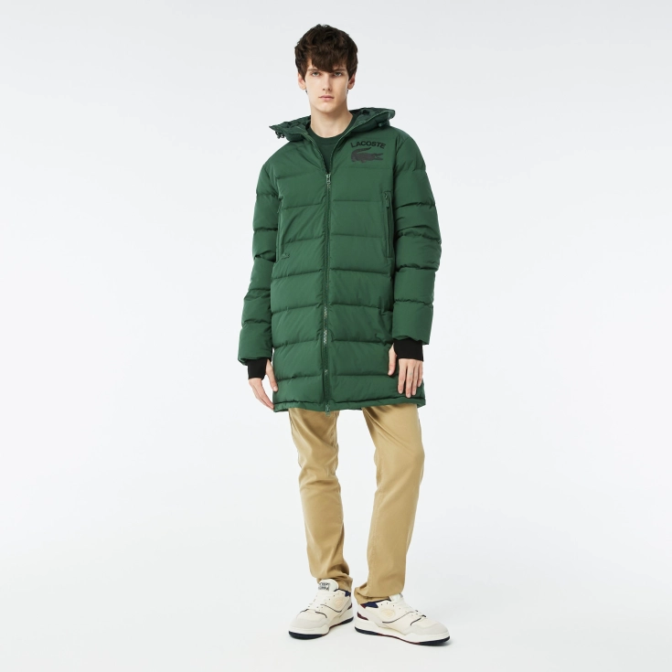 Мужская утеплённая куртка Lacoste с капюшоном