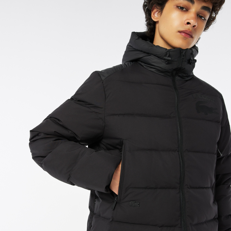 Мужская утеплённая куртка Lacoste с капюшоном