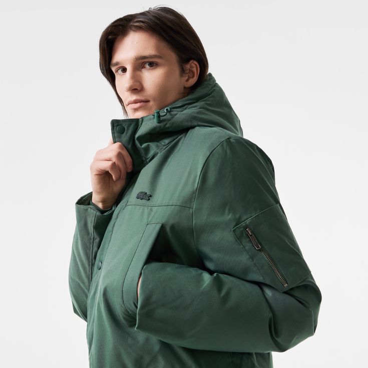 Мужская утеплённая парка Lacoste с капюшоном