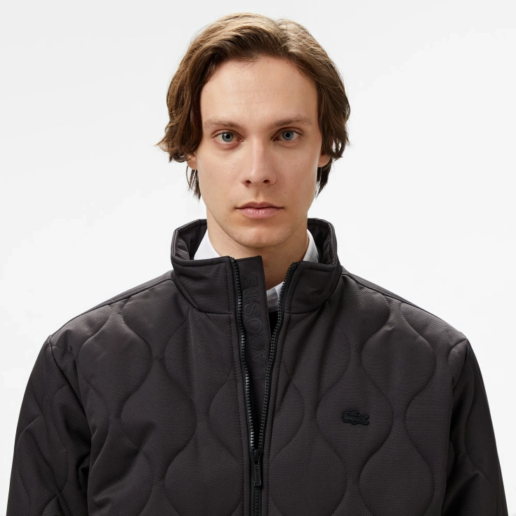 Мужская стёганая куртка Lacoste с высоким воротом