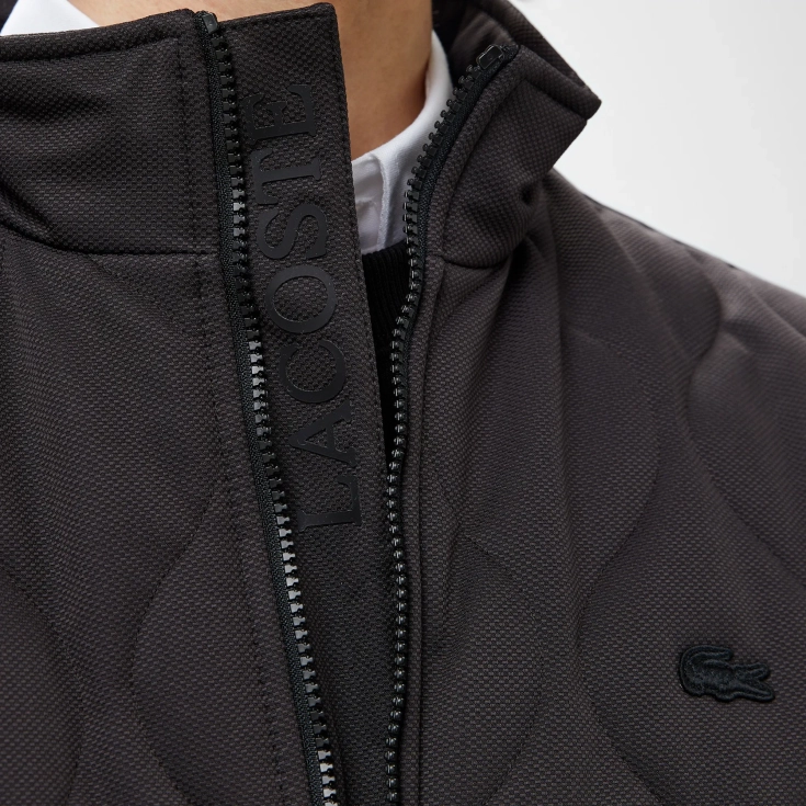 Мужская стёганая куртка Lacoste с высоким воротом