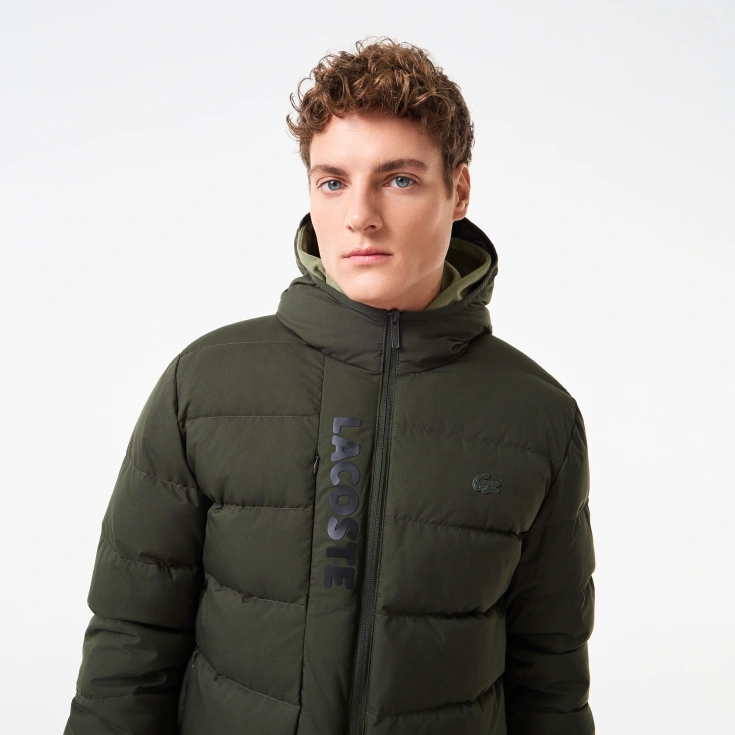 Мужская куртка-бомбер Lacoste на молнии из хлопка