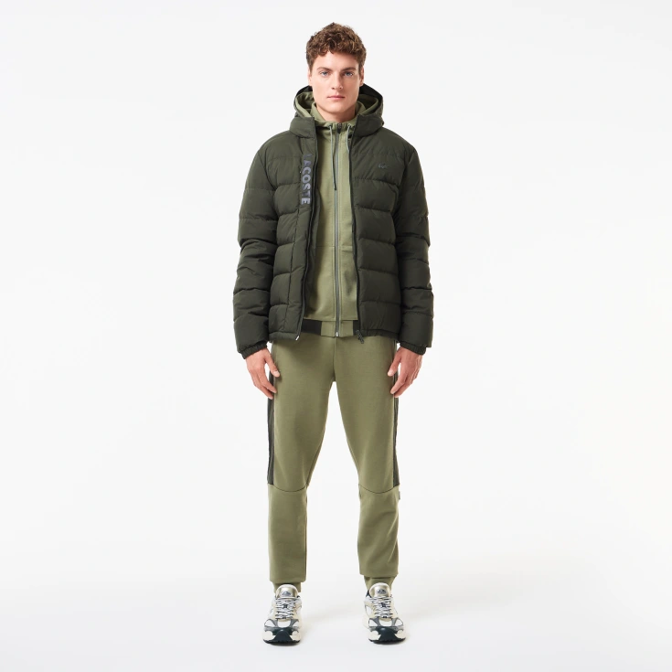 Мужская куртка-бомбер Lacoste на молнии из хлопка