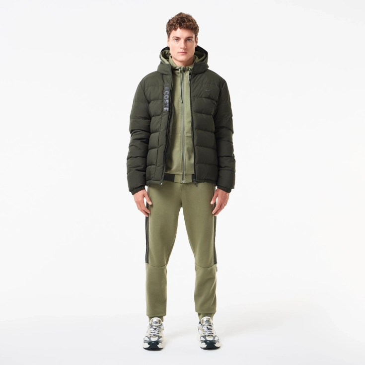 Мужская куртка-бомбер Lacoste на молнии из хлопка