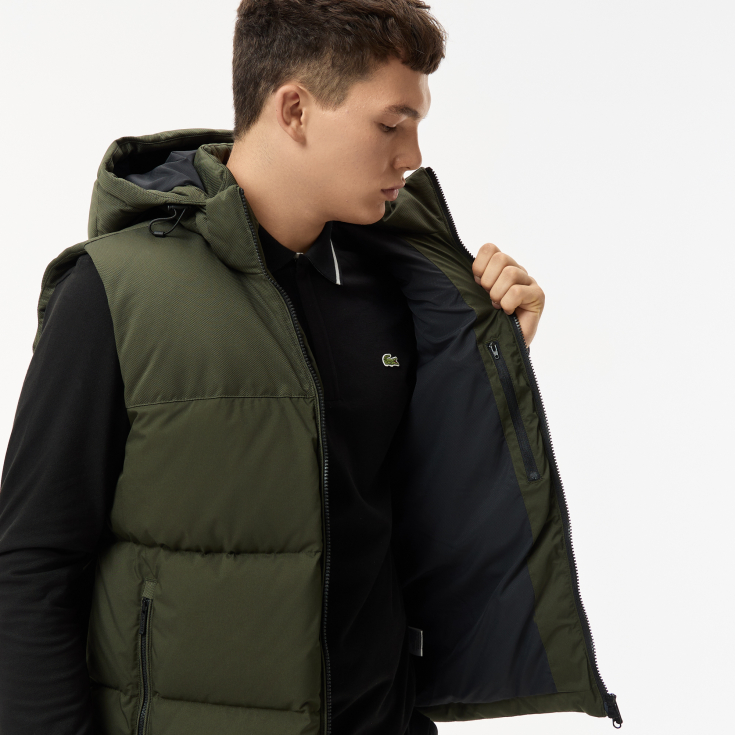 Мужской жилет Lacoste с капюшоном