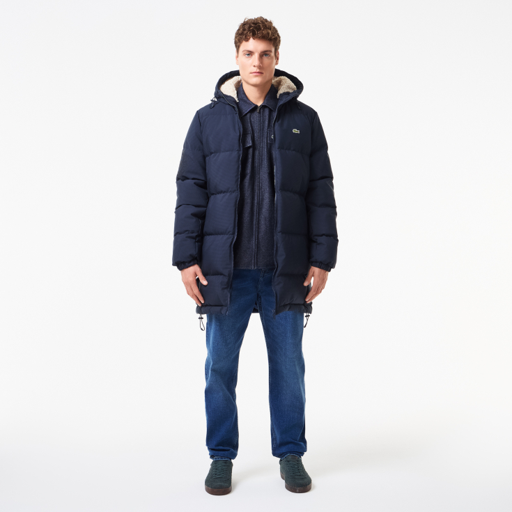 Мужская стёганая куртка Lacoste с капюшоном