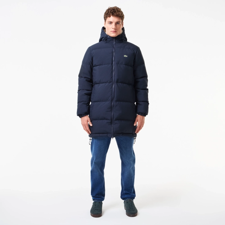 Мужская стёганая куртка Lacoste с капюшоном