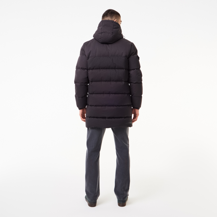 Мужской стёганый пуховик Lacoste с капюшоном