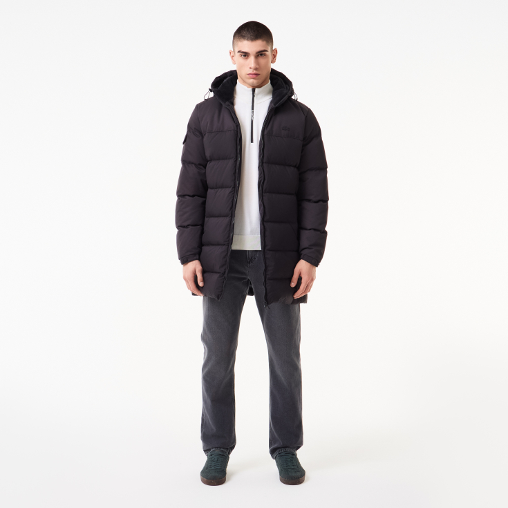 Мужской стёганый пуховик Lacoste с капюшоном