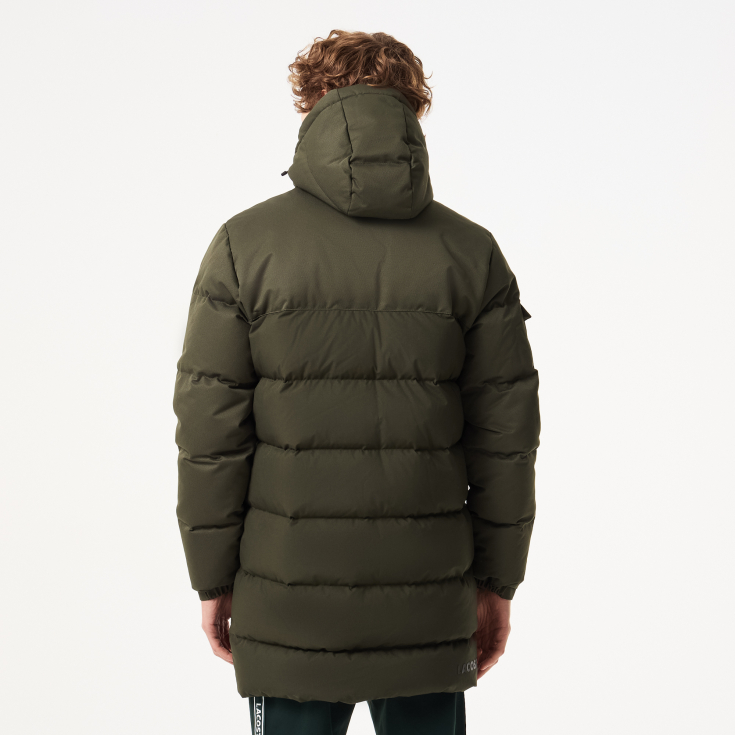 Мужской стёганый пуховик Lacoste с капюшоном