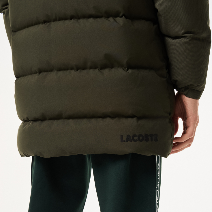 Мужской стёганый пуховик Lacoste с капюшоном