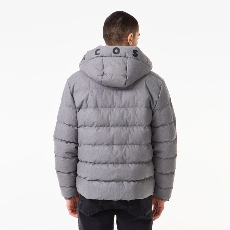 Мужской стёганый пуховик Lacoste с капюшоном