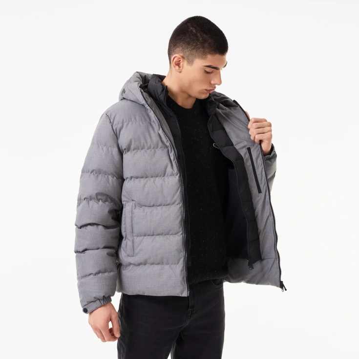 Мужской стёганый пуховик Lacoste с капюшоном