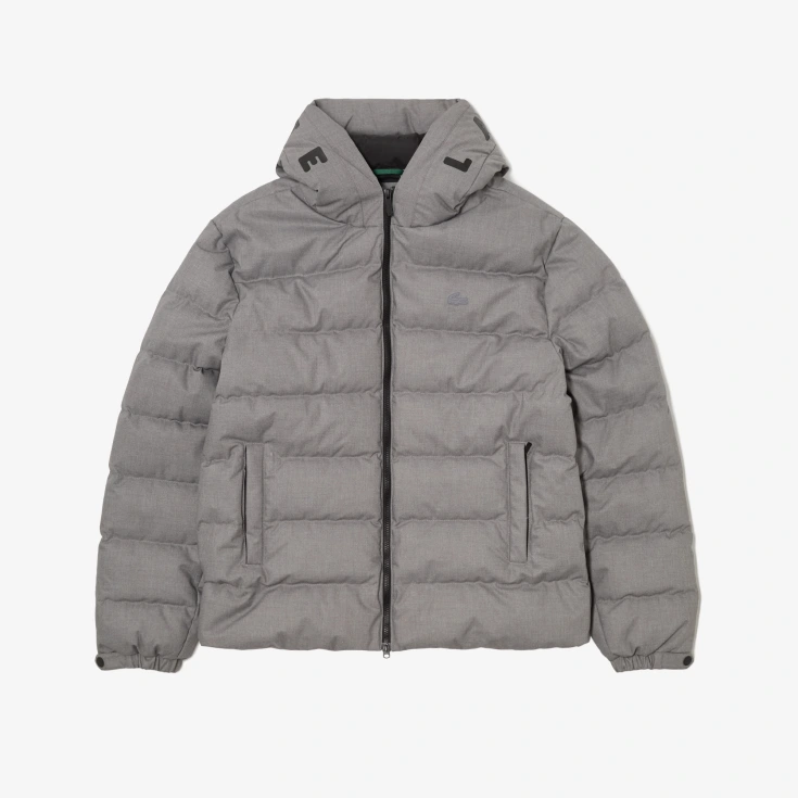 Мужской стёганый пуховик Lacoste с капюшоном
