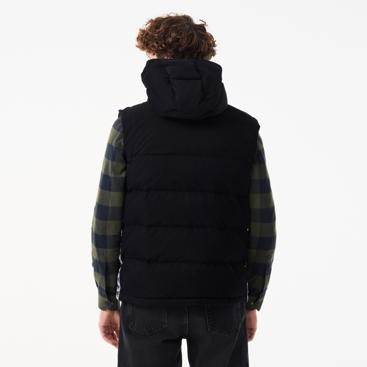 Мужской утеплённый жилет Lacoste с капюшоном