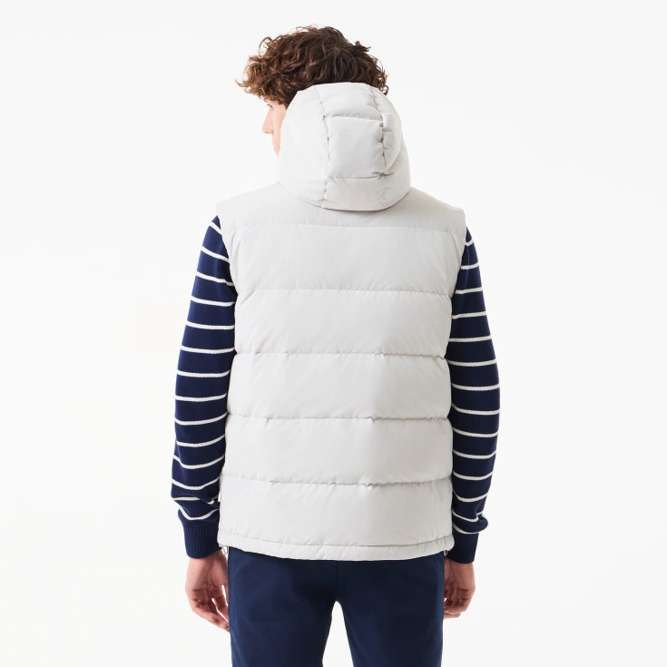 Мужской утеплённый жилет Lacoste с капюшоном