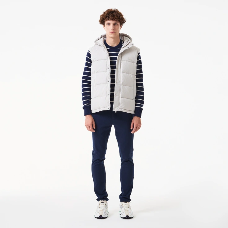 Мужской утеплённый жилет Lacoste с капюшоном