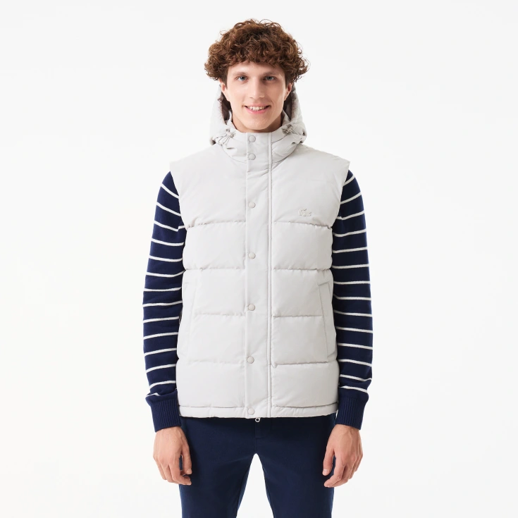 Мужской утеплённый жилет Lacoste с капюшоном