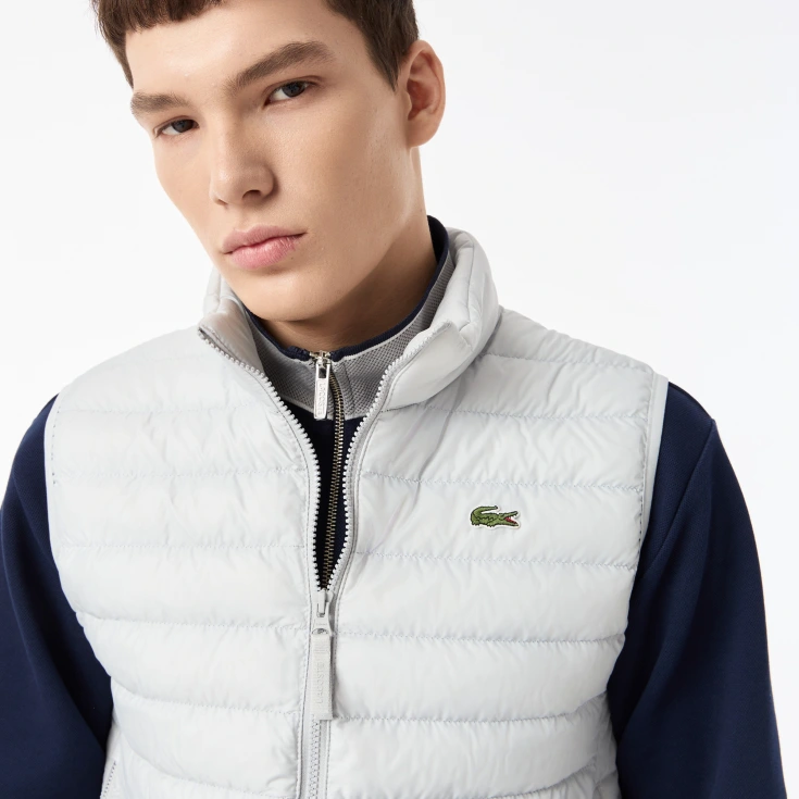 Мужской стёганный жилет Lacoste с высоким воротом