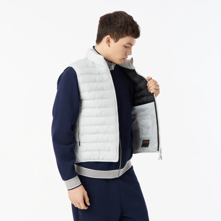 Мужской стёганный жилет Lacoste с высоким воротом
