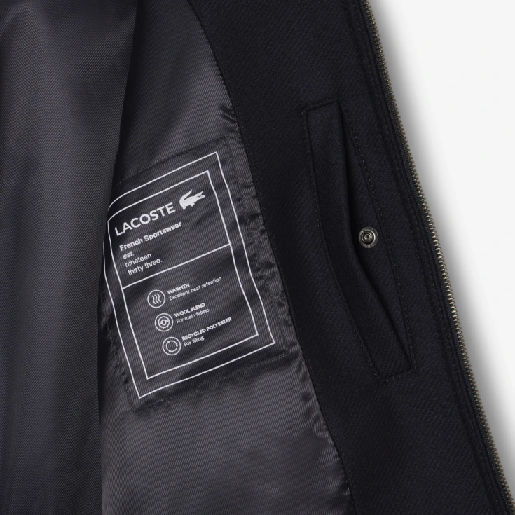 Мужская куртка-бомбер Lacoste из шерсти