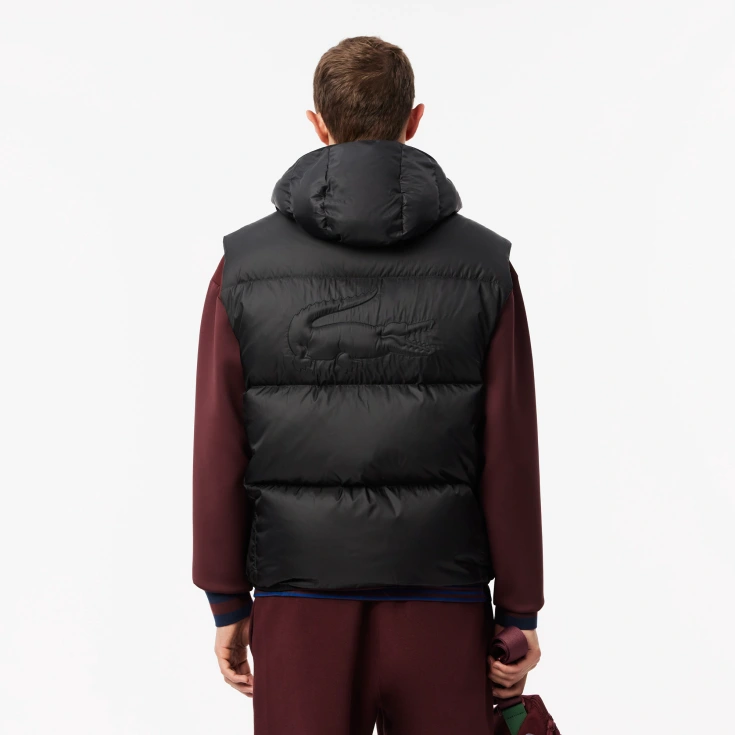 Мужской влагоотталкивающий жилет Lacoste с капюшоном