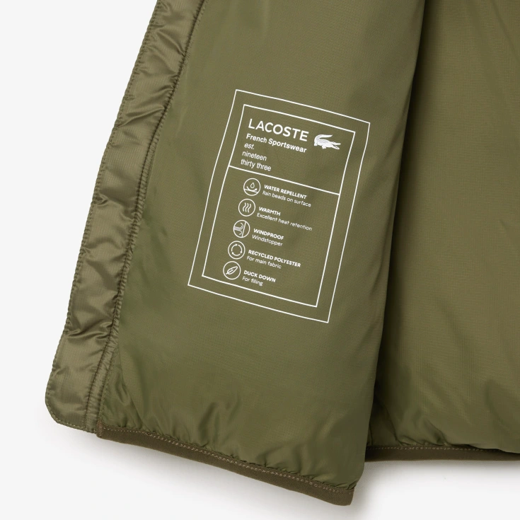 Мужской влагоотталкивающий жилет Lacoste с капюшоном