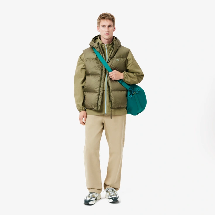 Мужской влагоотталкивающий жилет Lacoste с капюшоном